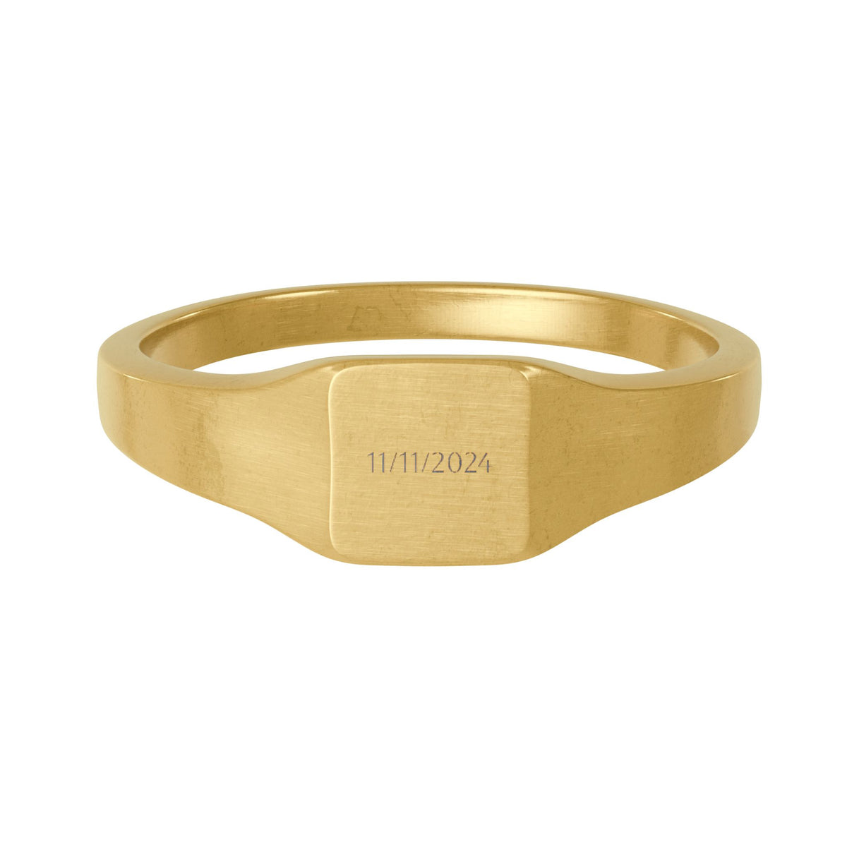 Personalized Stainless Steel Ring Gold